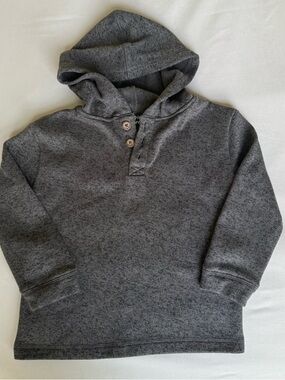 jumping beans Dark Gray Hooded Henley Pullover